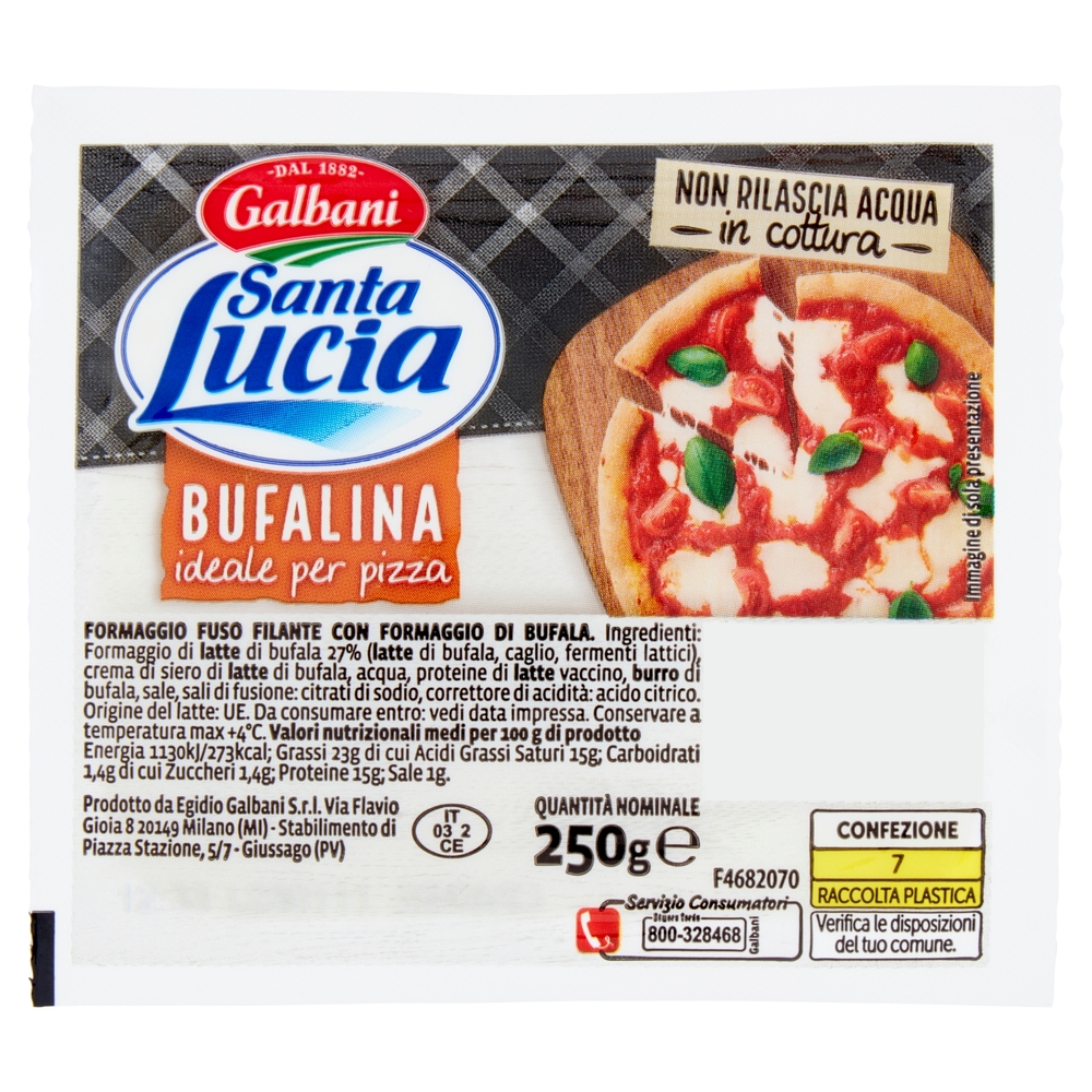 Panetto di Mozzarella Bufala per Pizza, 250 g